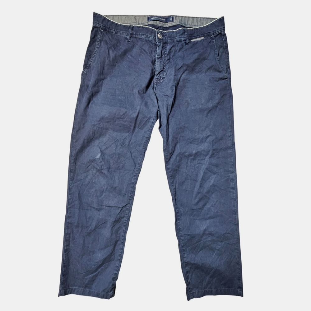 Harmont & Blaine Narrow Fit Chino Trouser Pants Mens‎ 56x28 Navy Cotton Blend